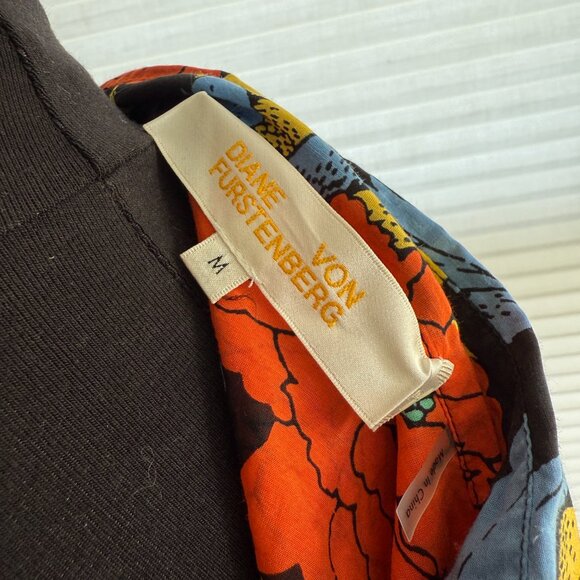 DVF Collared Wrap Cover-Up – Boswell Black – Size M - Picture 5 of 5